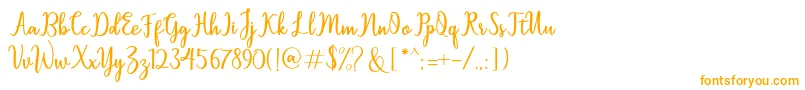 Sallita Font – Orange Fonts on White Background