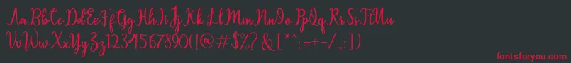 Sallita Font – Red Fonts on Black Background