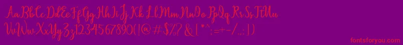 Sallita Font – Red Fonts on Purple Background