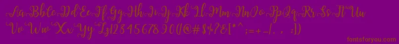 Sallma Font – Brown Fonts on Purple Background