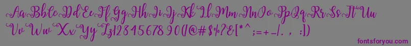 Шрифт Sallma – фиолетовые шрифты на сером фоне