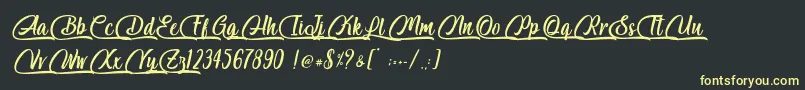 Salmon White   Personal Use Font – Yellow Fonts on Black Background