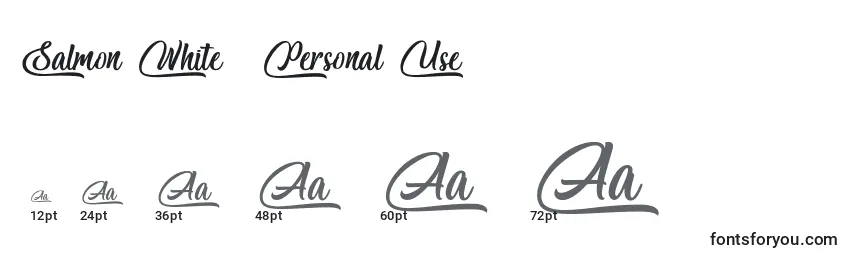 Salmon White   Personal Use Font Sizes