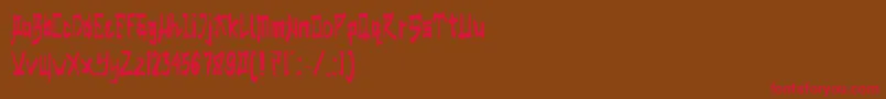 SALMON Font – Red Fonts on Brown Background
