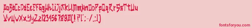 SALMON Font – Red Fonts on Pink Background