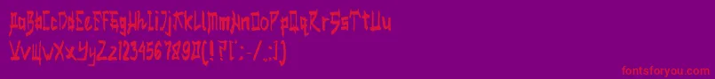 SALMON Font – Red Fonts on Purple Background