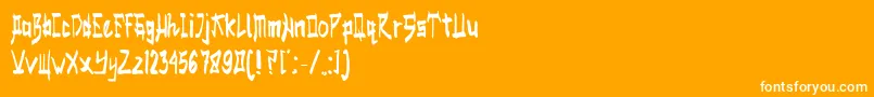 SALMON Font – White Fonts on Orange Background