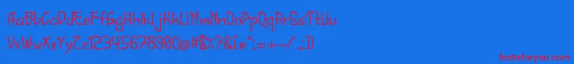 Salome Font – Red Fonts on Blue Background