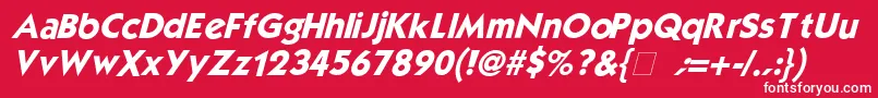 MouserItalic Font – White Fonts on Red Background