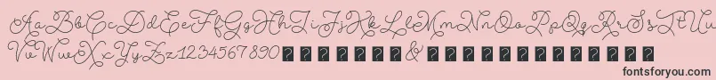 AbigailscriptdemoRegular-Schriftart – Schwarze Schriften auf rosa Hintergrund