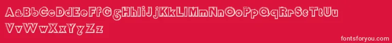 Salon de Coiffure Font – Pink Fonts on Red Background