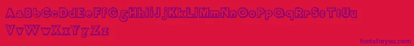 Salon de Coiffure Font – Purple Fonts on Red Background