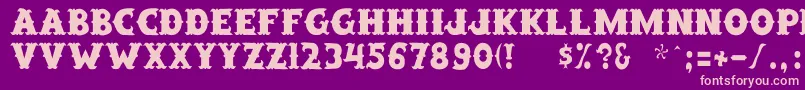 SaloonExt Th Font – Pink Fonts on Purple Background