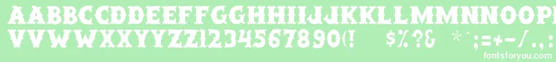 SaloonExt Th Font – White Fonts on Green Background