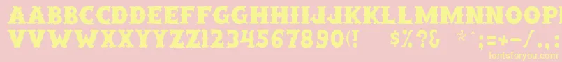 SaloonExt Th Font – Yellow Fonts on Pink Background