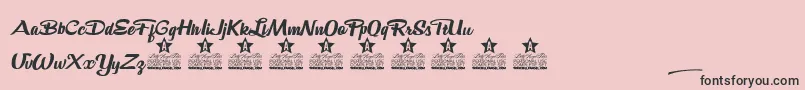Salsa Parrilla Personal Use Font – Black Fonts on Pink Background