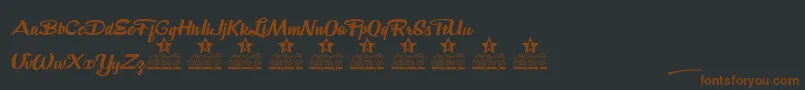 Salsa Parrilla Personal Use Font – Brown Fonts on Black Background