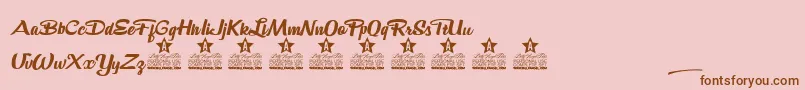 Salsa Parrilla Personal Use Font – Brown Fonts on Pink Background