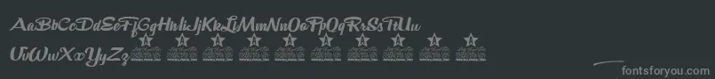 Salsa Parrilla Personal Use Font – Gray Fonts on Black Background