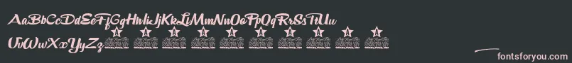 Salsa Parrilla Personal Use Font – Pink Fonts on Black Background