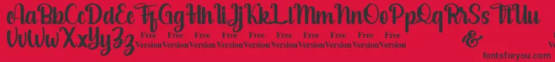 salsabella Personal Use Only Font – Black Fonts on Red Background