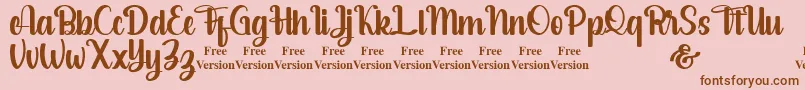 salsabella Personal Use Only Font – Brown Fonts on Pink Background