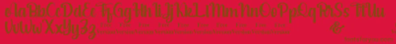 salsabella Personal Use Only Font – Brown Fonts on Red Background