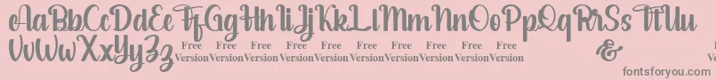 salsabella Personal Use Only Font – Gray Fonts on Pink Background