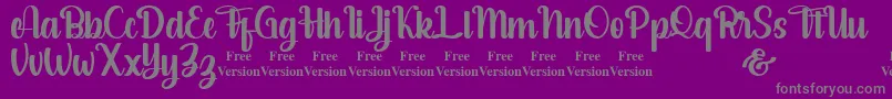 salsabella Personal Use Only Font – Gray Fonts on Purple Background