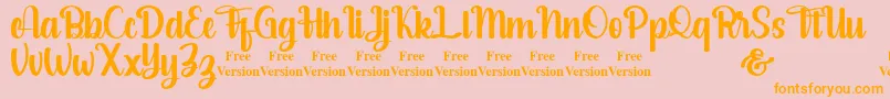 salsabella Personal Use Only Font – Orange Fonts on Pink Background