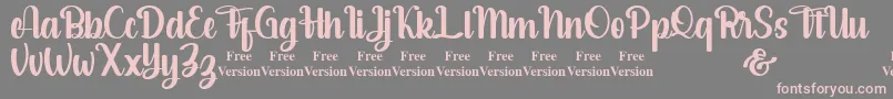 salsabella Personal Use Only Font – Pink Fonts on Gray Background