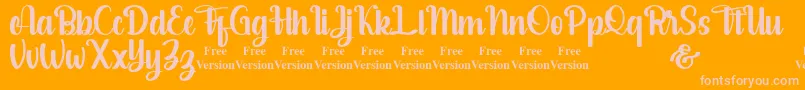 salsabella Personal Use Only Font – Pink Fonts on Orange Background