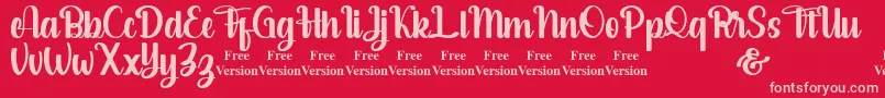 salsabella Personal Use Only Font – Pink Fonts on Red Background