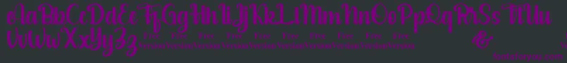 salsabella Personal Use Only Font – Purple Fonts on Black Background
