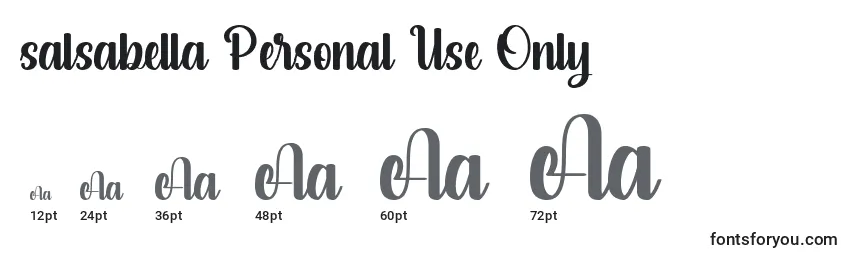 Salsabella Personal Use Only Font Sizes