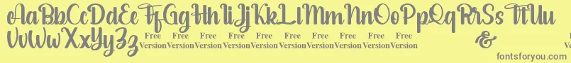 salsabella Personal Use Only Font – Gray Fonts on Yellow Background