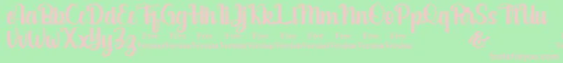 salsabella Personal Use Only Font – Pink Fonts on Green Background