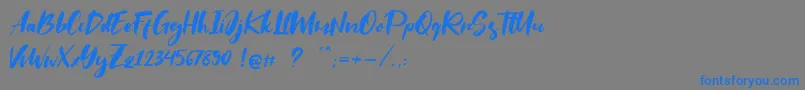 Saltino Font – Blue Fonts on Gray Background