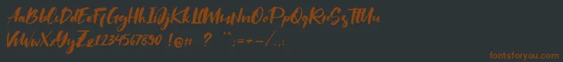 Saltino Font – Brown Fonts on Black Background
