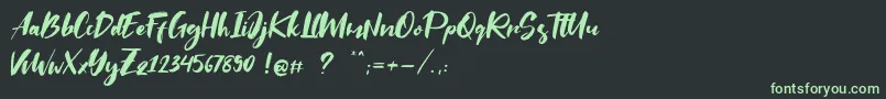 Saltino Font – Green Fonts on Black Background