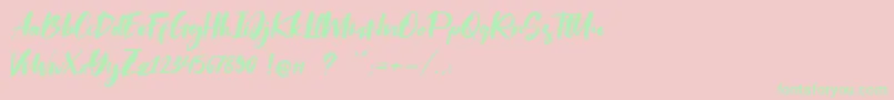 Saltino Font – Green Fonts on Pink Background