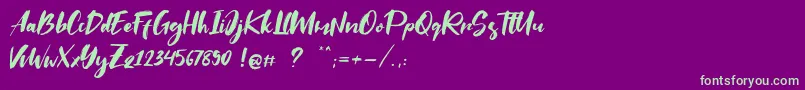 Saltino Font – Green Fonts on Purple Background