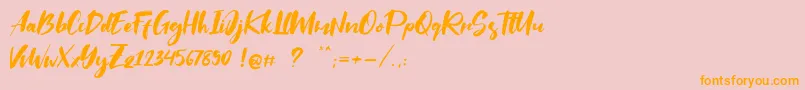 Saltino Font – Orange Fonts on Pink Background