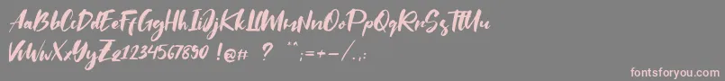 Saltino Font – Pink Fonts on Gray Background