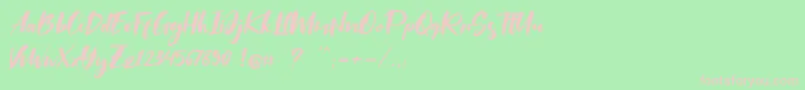 Saltino Font – Pink Fonts on Green Background