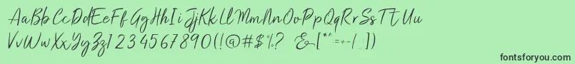 Salty Malthy Font – Black Fonts on Green Background