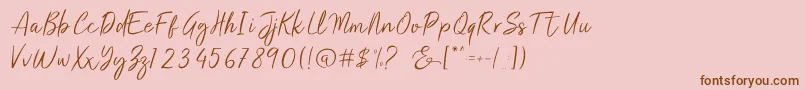 Salty Malthy Font – Brown Fonts on Pink Background