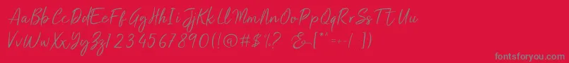 Salty Malthy Font – Gray Fonts on Red Background