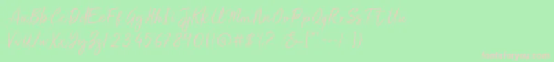 Salty Malthy Font – Pink Fonts on Green Background