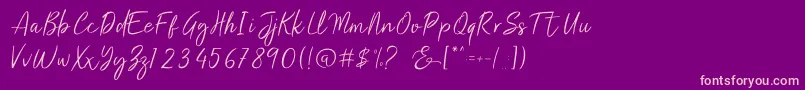 Salty Malthy Font – Pink Fonts on Purple Background